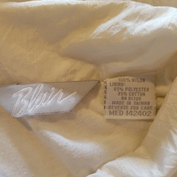 Blair women's complete white oversized wind breaker jacket size medium - Picture 10 of 11